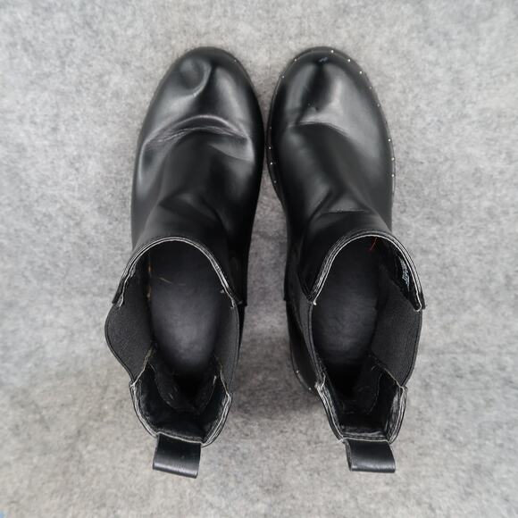 SO Shoes Womens 6 Ankle Booties Chelsea Pull On Black Boot Fabiana Casual Studs - Picture 7 of 11